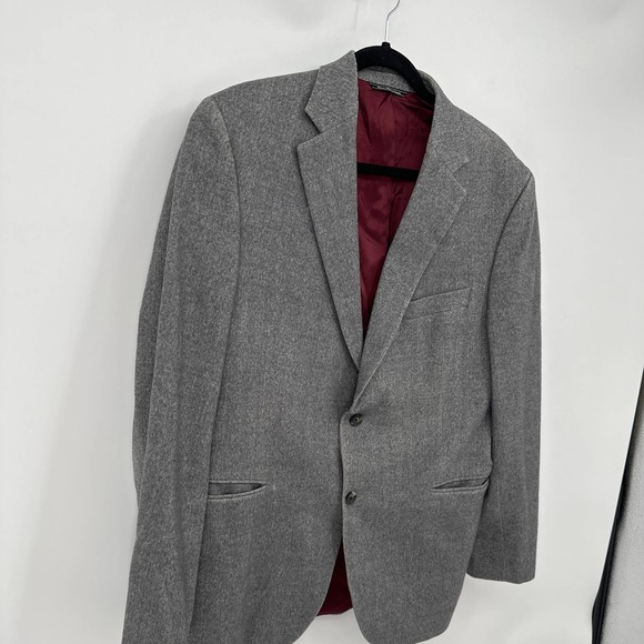 Jack Victor Exclusive Collection Blazer Lapel Collar Two Buttoned Gray Size 42S - Picture 3 of 11